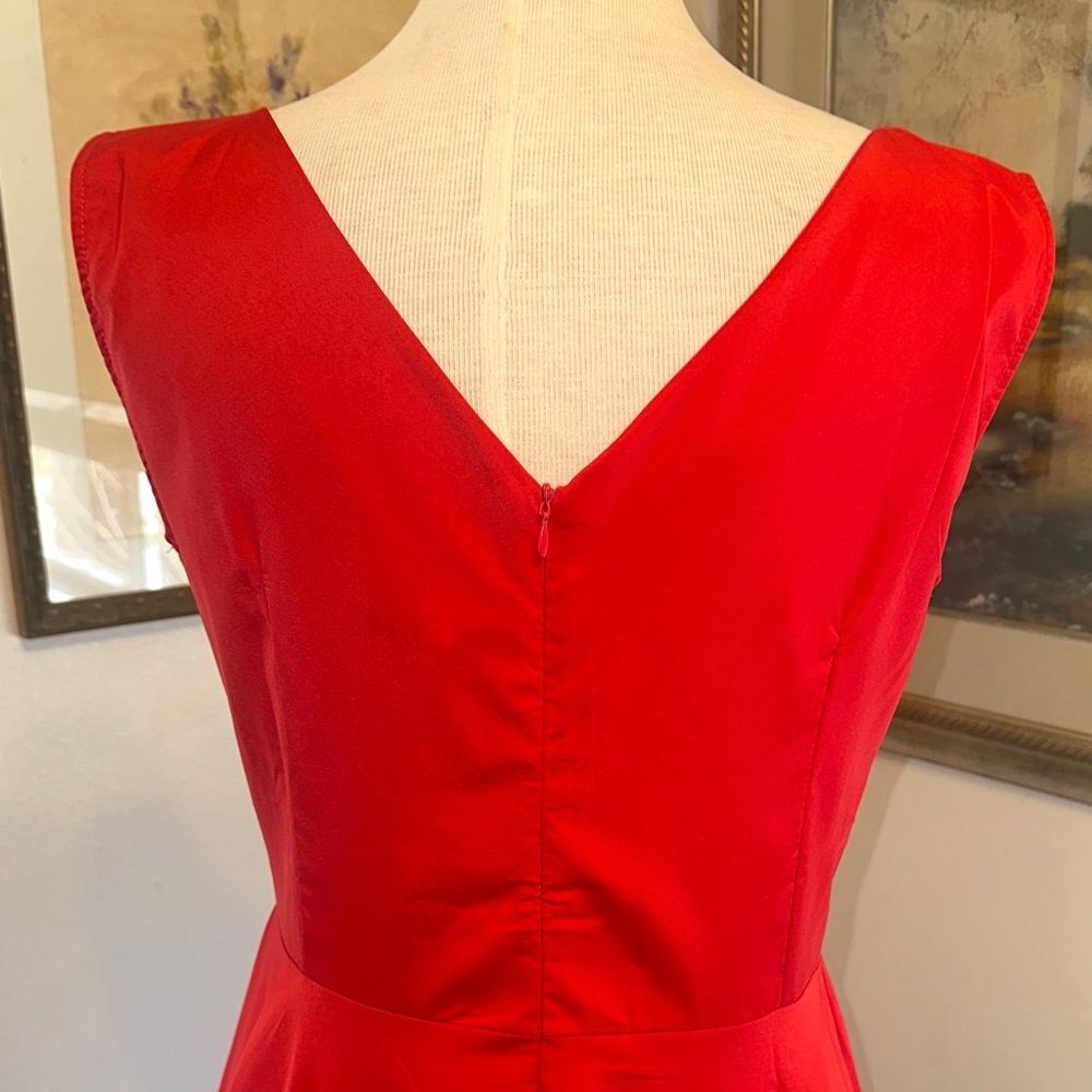 NWT Sucrefas Vibrant Red Sleeveless Dress Size Large - Picture 8 of 12